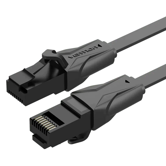 VEN-IBABH - Vention Flat CAT6 UTP Patch Cord Cable 2M Black