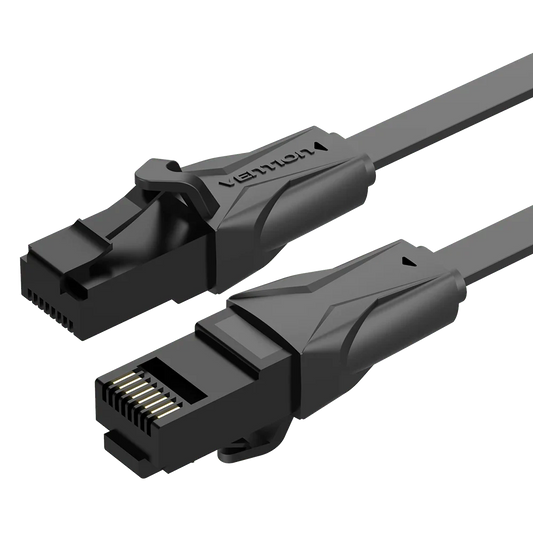 VEN-IBABE - Vention Flat CAT6 UTP Patch Cord Cable 0.75M Black