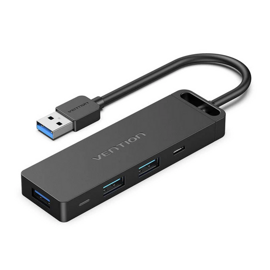 VEN-CHVBB - Vention USB 3.0 to USB 3.0*3/TF/SD/Micro-B HUB 0.15M Black ABS Type