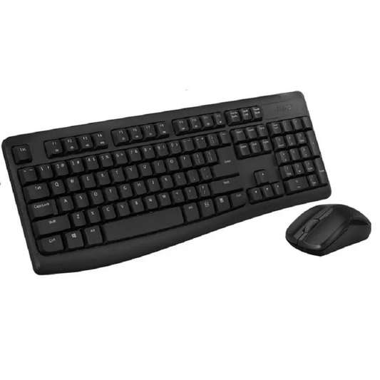 RAPOO-X1800PRO - Rapoo X1800PRO wireless multimedia keyboard and mouse black