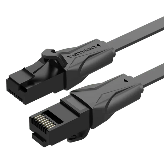 VEN-IBABG - Vention Flat CAT6 UTP Patch Cord Cable 1.5M Black