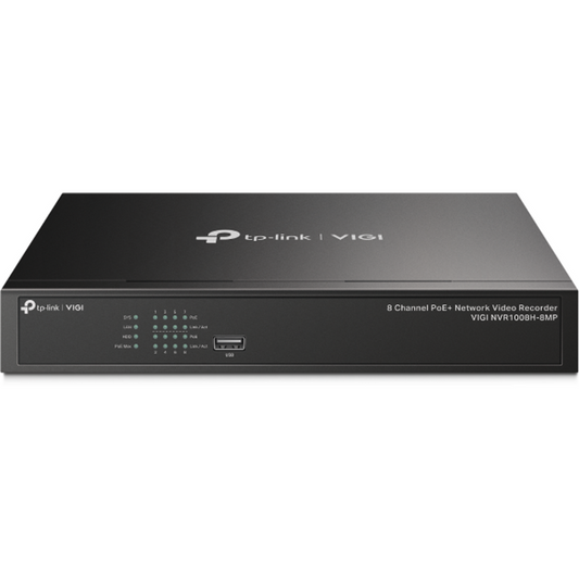 TL-VIGINVR1008H-8MP - TP-Link VIGI NVR1008H-8MP 8 Channel PoE+ Network Video Recorder