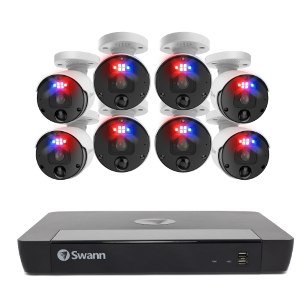 Swann NVR16-8580 4TB / 8x NHD-1200BE Enforcer Bullet IP Digital Still Cameras