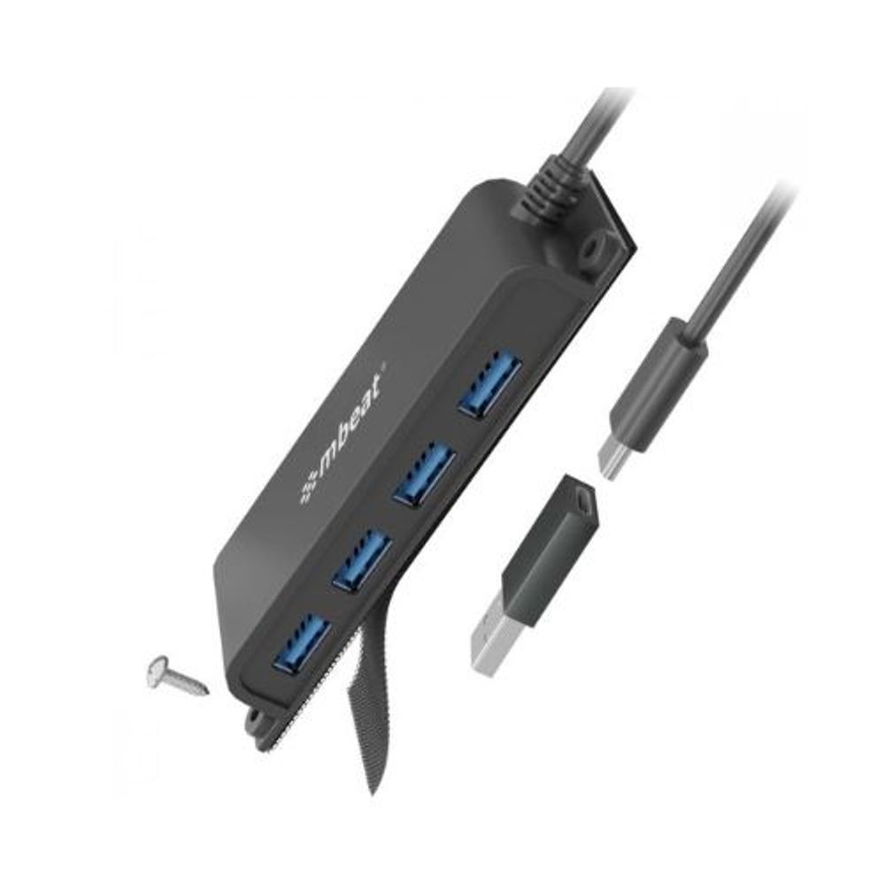 MB-HUB-E04 - mbeat Mountable 4-Port USB-C Hub