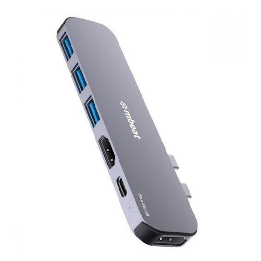 MB-UCD-P8 - mbeat Elite Mini P8 6-in-1 Dual HDMI USB-C Hub