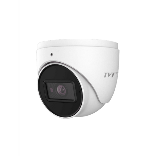 TVT-D2.8POE-6MP-AI - 6MP, S4, 2.8mm fixed lens, AI, dome POE camera. Compatible with TVT-NVR's (outdoor ready) White