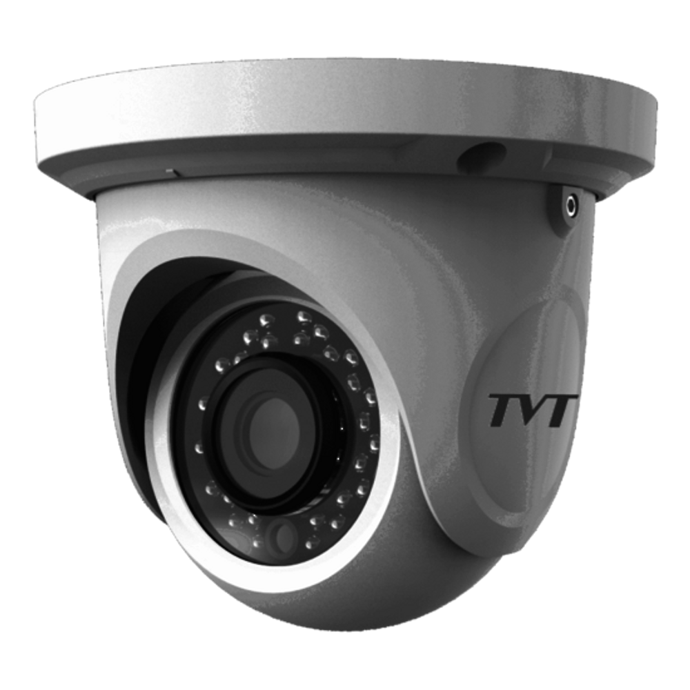 TVT-D2.8TVI - 2.8mm fixed lens 1080P dome TVI camera. Compatible with TVT-TVR's