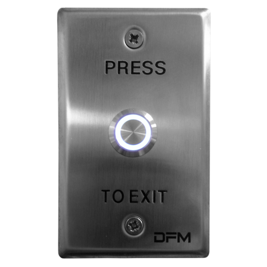 WEL 1911 - Illuminated Exit Button Flush Momentary IP65 Stainless Steel