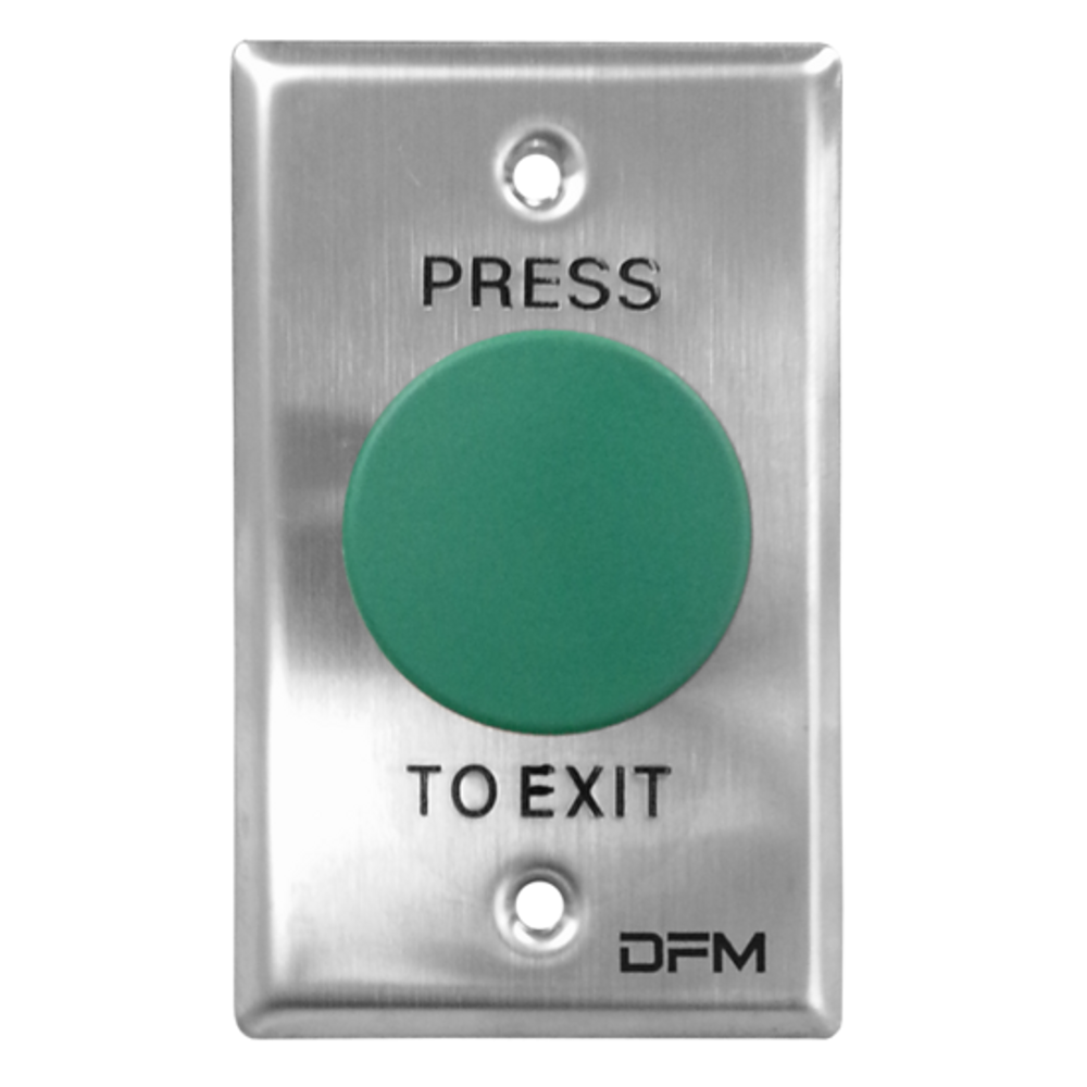 WEL2220 - Stainless Steel Exit Button With Mushroom Green Push Button